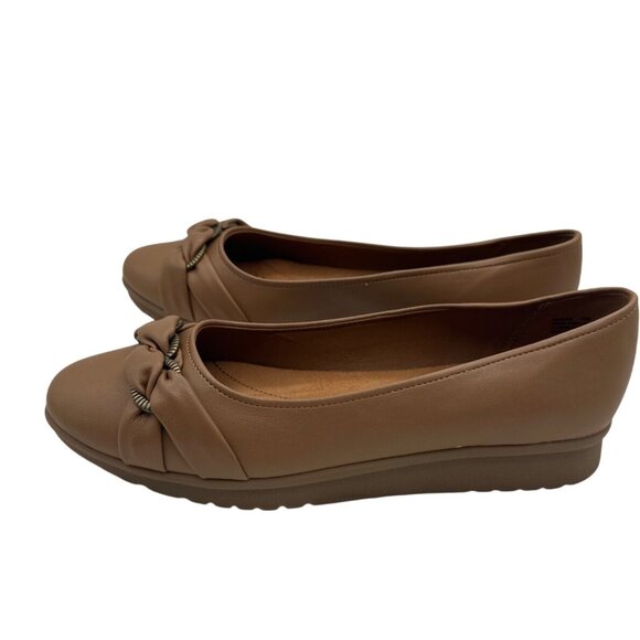 Baretrapse Size 11M Comfort Slip-On Shoes Braided Detail Padded Insole Beige - Picture 4 of 11